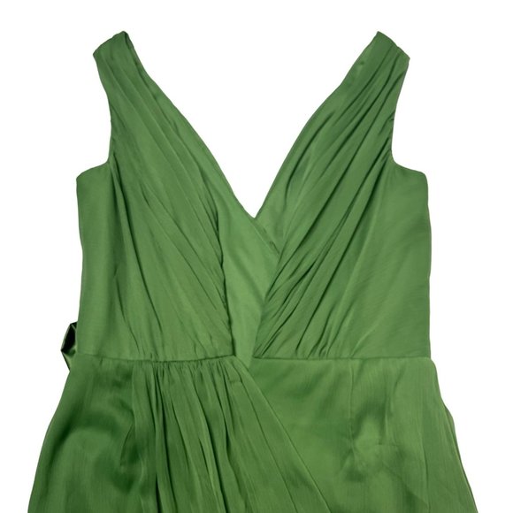 Lela Rose Bridesmaid Clover Belted VNeck Draped Gown by Dessy LR174 Size 8 - Picture 7 of 16